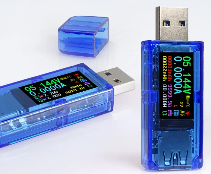 AT35 AT34 AT35 USB 3.0 color LCD Voltmeter ammeter voltage current meter multimeter battery charge power bank USB Tester - Цвет: AT35