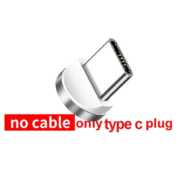 QC 3,0 Быстрая зарядка 3A Магнитный кабель type C Micro Usb быстрая зарядка Usb C светодиодный свет для iPhone Xiaomi huawei телефон 1 м - Цвет: Plug for Type C