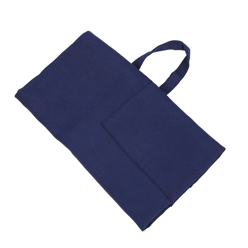 Plain Apron with Front Pocket Kitchen Cooking Craft Baking Dark Blue