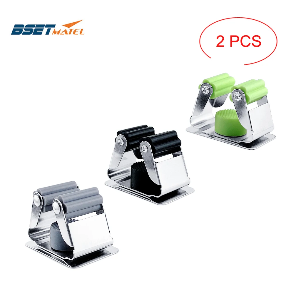 

2PCS/Lot Stainless Steel Fishing Rod Clips Club Positioning Clamps Holder Fixing Rack Wall Mount Rod Collection Rack Storage