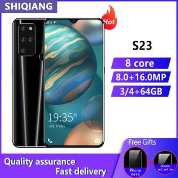 

SOYES S23 3/4GB +64GB Quad Camera 8MP Selfie Smartphone Face ID 6.3'' Android 9.1 Phone 4800mAh 4G LTE Mobile Phone Octa Core