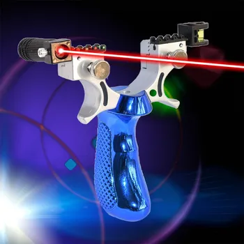 

High Precision Resin Slingshot Hunting Catapult Use Flat Rubber Band Outdoor Shooting Slingshot Laser Aiming Slingshot Bow
