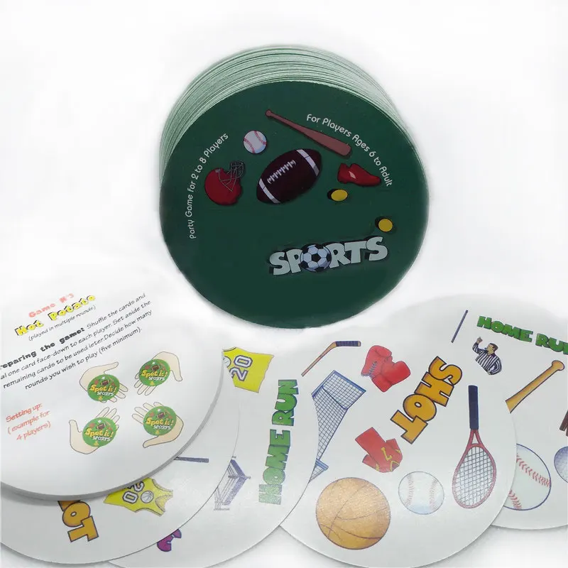 Спот настольные игры Наслаждайтесь самой классической Dobble it карточная игра для детей семейные вечерние - Цвет: spot sports