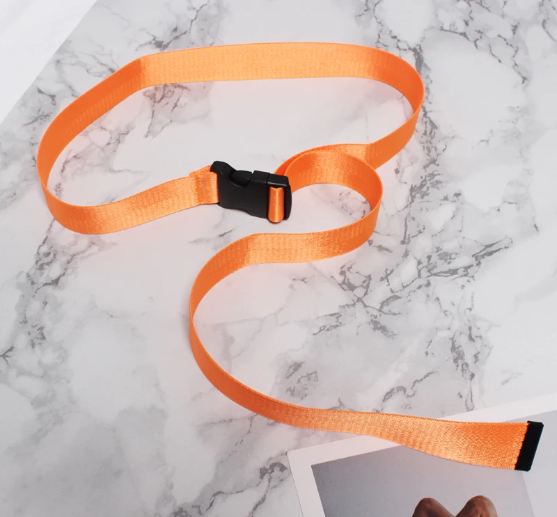 Fashion Black Canvas Belt for Women Casual Female Waist Belts with Plastic Buckle Harajuku Solid Color Long Belts ceinture femme
