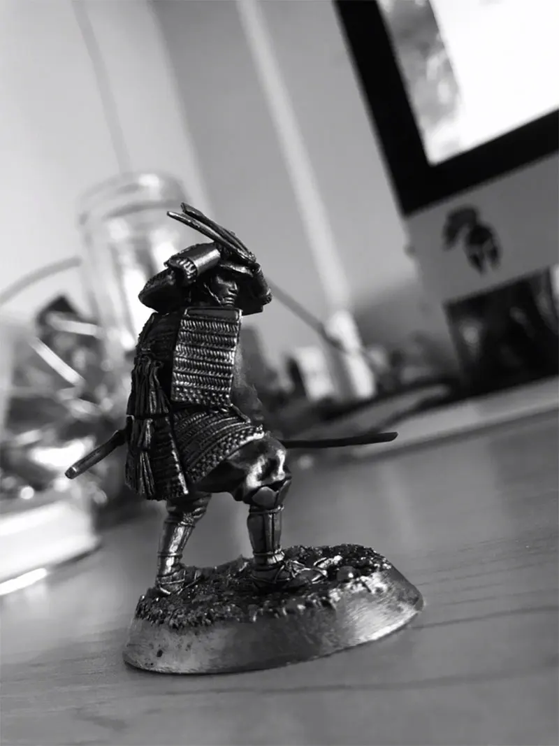 Details about / Knight toy soldier Samurai warriors metal sculpture Tin 45mm miniature figurine