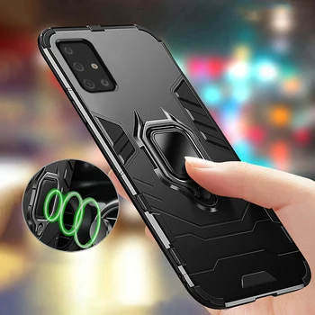 

For Samsung Galaxy Note 10 Lite Case Armor Magnetic Car Phone Holder TPU+PC Cover For Samsung S10 Lite Phone Cases