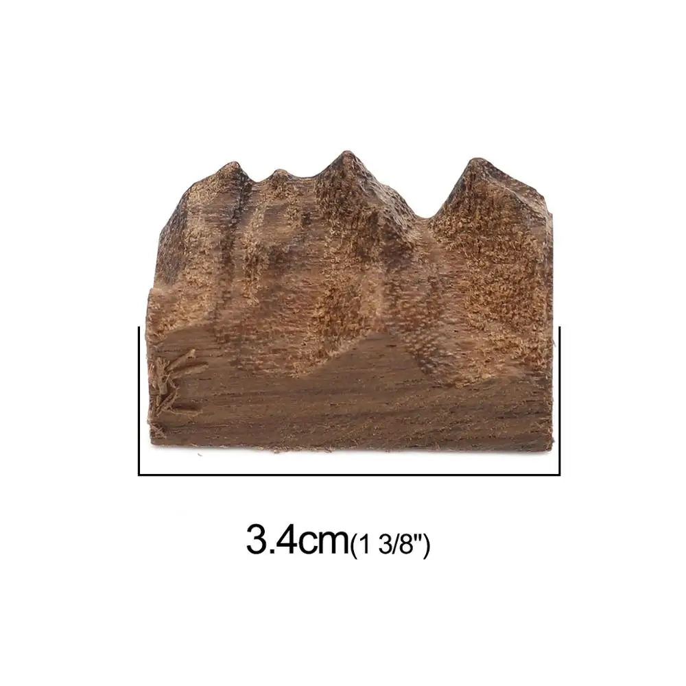 Doreen Box Vintage Sandalwood Resin Model Jewelry Craft Filling Material Khaki Mountain DIY Fashion Making Jewelry Tools, 1Piece Doreen Box Vintage Sandalwood Resin Model Jewelry Craft Filling Material Khaki Mountain DIY Fashion Making Jewelry Tools, 1Piece