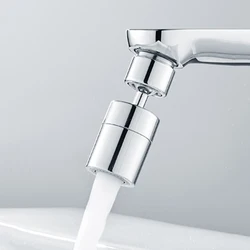 Universal 80° Splash Filter Faucet Adjustable Bubbler Connector Aerator Kitchen Bathroom Swivel Head Sprayer