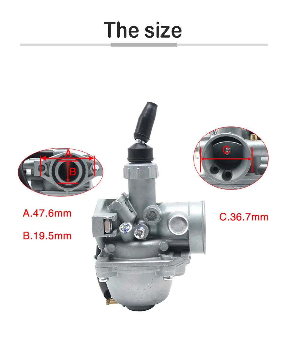 Alconstar-Mikuni VM16 19 мм PZ19 Carb ручной дроссель карбюратор для honda XR50 CRF50 CRF70 50cc 70cc 90cc 110cc ATV Байк Quad
