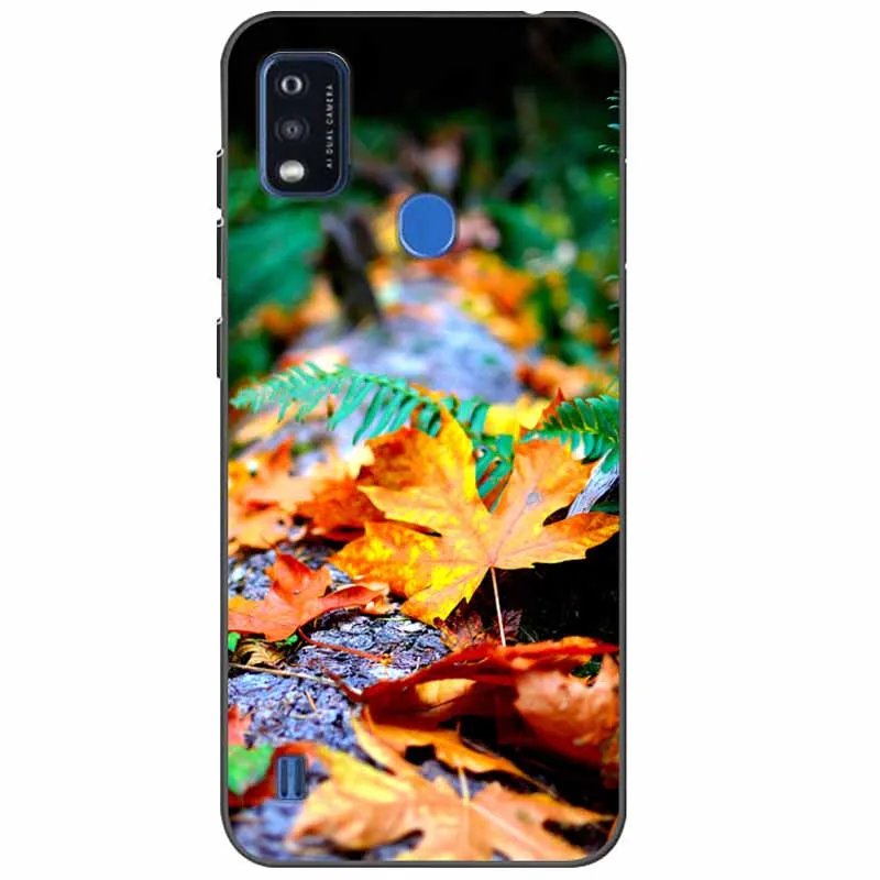 Shockproof Black Soft Silicone Phone Cover with Wolf and Cat Design - Stylish and Durable Protection