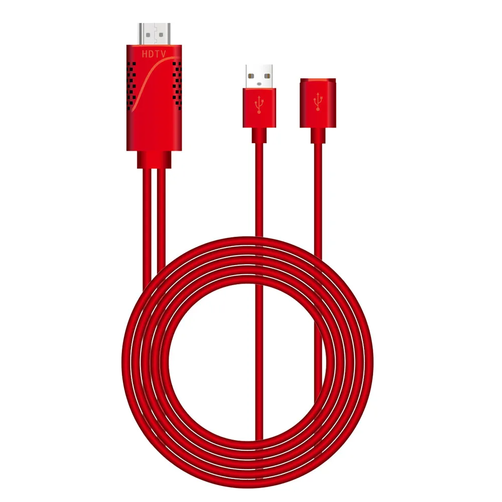 USB к HDMI кабель адаптер автономный USB к HDMI 4K HD 1080P HD ТВ AV Кабель-адаптер Шнур для iPhone XS/XS MAX/XR zz5 zz6