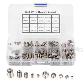 

150pcs Stainless Steel Helicoil Thread Repair Insert Kit M3 M4 M5 M6 M8 Rivet Nut Kit Crew Sleeve Set