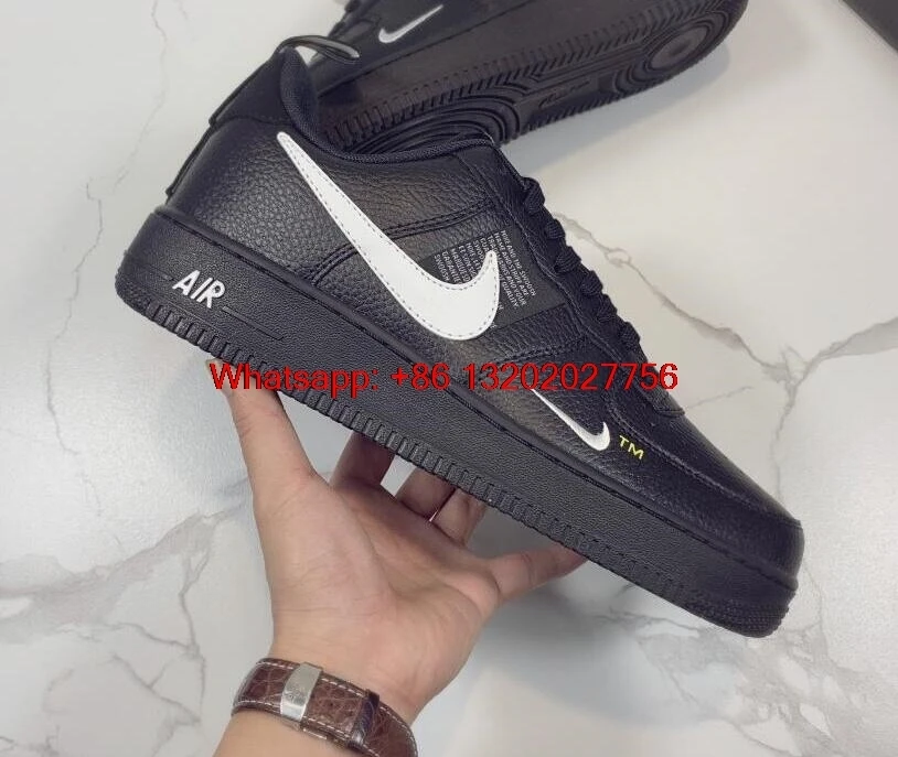 Air Force 1 One Low 07 Lv8 Utility черно-белая женская и мужская Обувь Af1 кроссовки