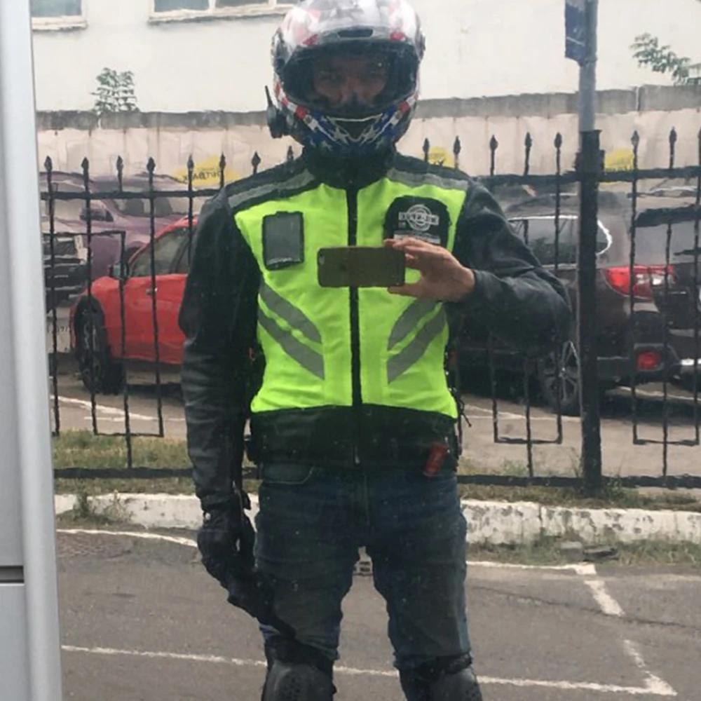Moto светоотражающий жилет куртка мотоцикла безопасности жилет Предупреждение Костюмы, чтобы вы были заметны жилет командная форма Внедорожный гоночный жилет