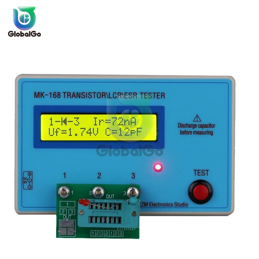 MK-168 транзисторный тестер Конденсатор сопротивления индуктивность измерение напряжения Измеритель LCR NPN PNP биполярный транзисторный резистор
