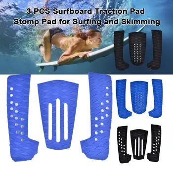 

3 PCS Surfboard Traction Pad Stomp Pad for Surfing and Skimming
