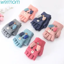 WARMOM/детские вязаные варежки; коллекция года; милые зимние теплые перчатки с героями мультфильмов для детей; От 6 до 12 лет и девочек; перчатки для мальчиков; кашемировые перчатки