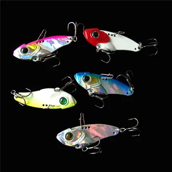 

5 colors 5cm 15g 3D Eyes Metal Vib Blade Lure Sinking Vibration Baits Artificial Vibe for Bass Pike Perch Fishing