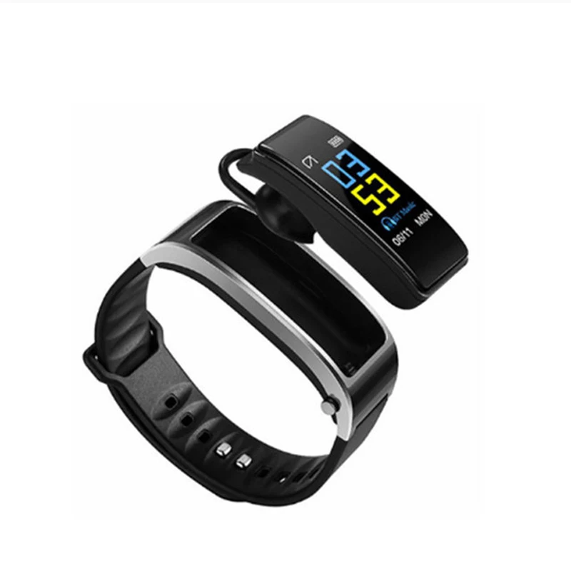 Y3 Plus Band Smart Watch Wireless Bluetooth Earphone Health Tracker Pedometer Fitness Bracelet Wristband Headset For Android iOS 