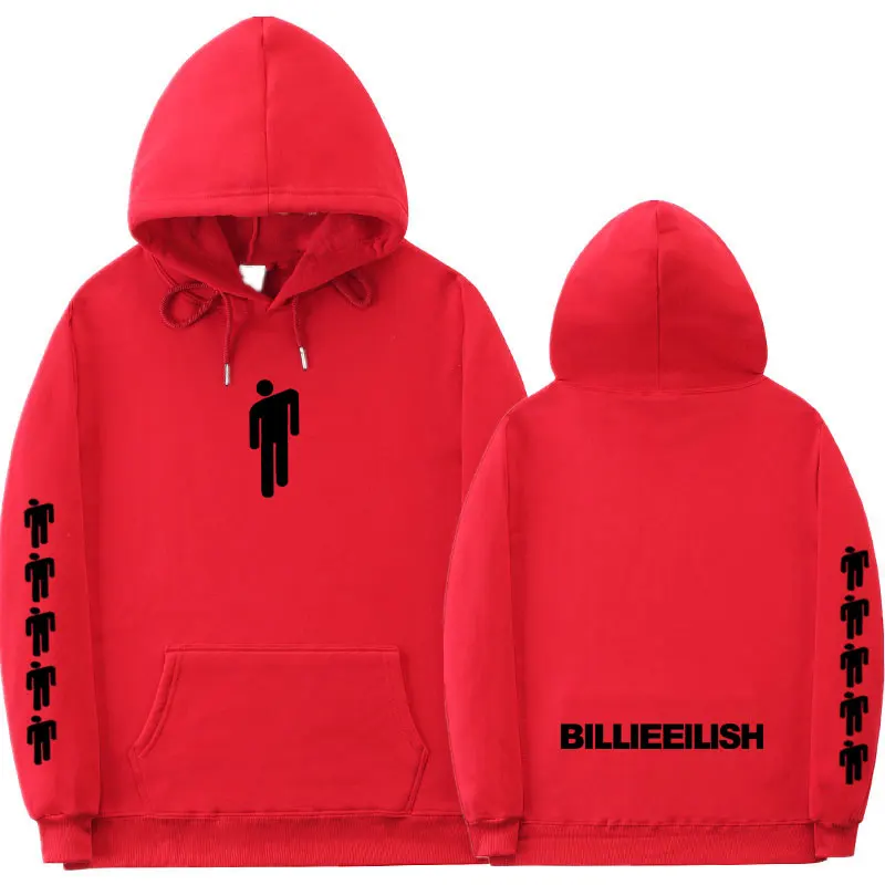 Red MS533 Новая уличная одежда Billie Eilish, модные толстовки с капюшоном, толстовка, повседневный пуловер с капюшоном для мужчин и женщин, спортивная одежда с длинным рукавом в стиле хип-хоп - Цвет: Red MS533