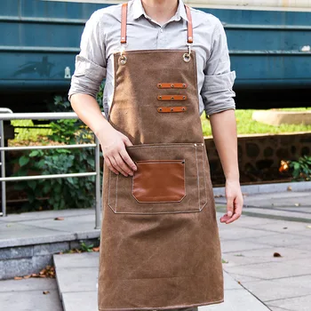 

Apron Korean fashion denim coffee milk tea cake hairdressing manicure men and women restaurant work clothes custom printing