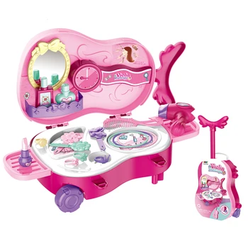 

22pcs Children Makeup Playset Pretend Dress Up Trolley Case Beauty Pretend Play Toys Kids Birthday Gift Early Educational Toys