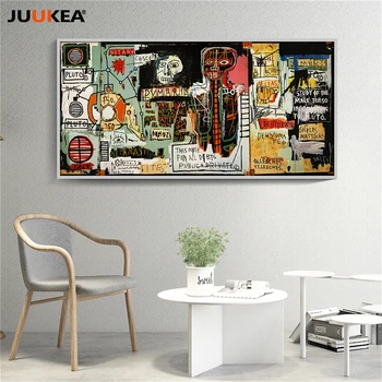 

Notary by Jean Michel Basquia Classic art graffiti Large size canvas painting print poster wall picture free shipping no frame