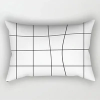 Black White Geometric Cushion Polyester Decorative Throw Pillows 30x50 Pillowcase Nordic Style Home Decor Pillow 5