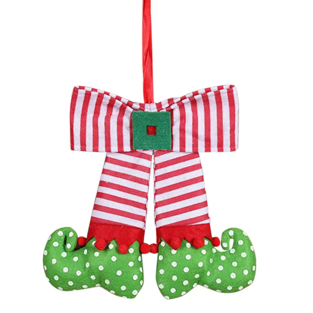 Рождество ткань бант украшение милый эльф Рождественская кукла на Дерево Висячие украшения# BW