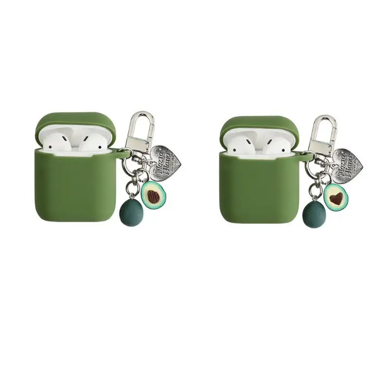 Применимый для airpods Apple Bluetooth гарнитура силиконовый чехол авокадо кулон