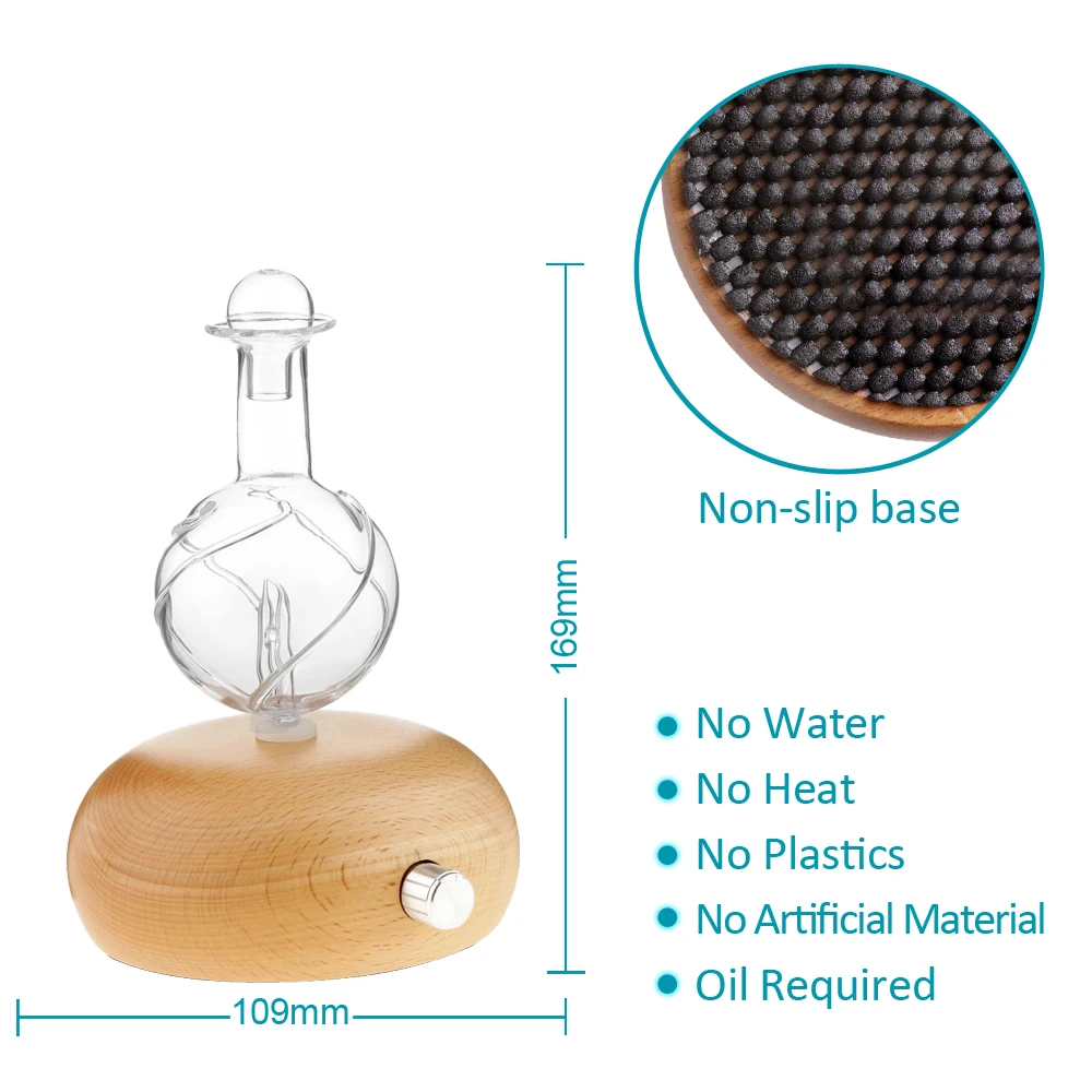 Эфирное масло, чистый диффузор, небулайзер, без воды, ароматерапия, диффузор, электрический, деревянный, стеклянный, для дома, арома, воздушный диффузор, эфирные масла