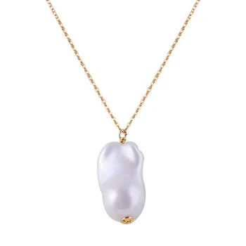 

European and American jewelry retro court Baroque style heterosexual pearl imitation high quality Necklace woman