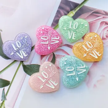 

6/12Pcs Kawaii Cute Mixed Heart shaped love Flat back Resin Cabochons Scrapbooking DIY Jewelry Craft Decoration Accessorie