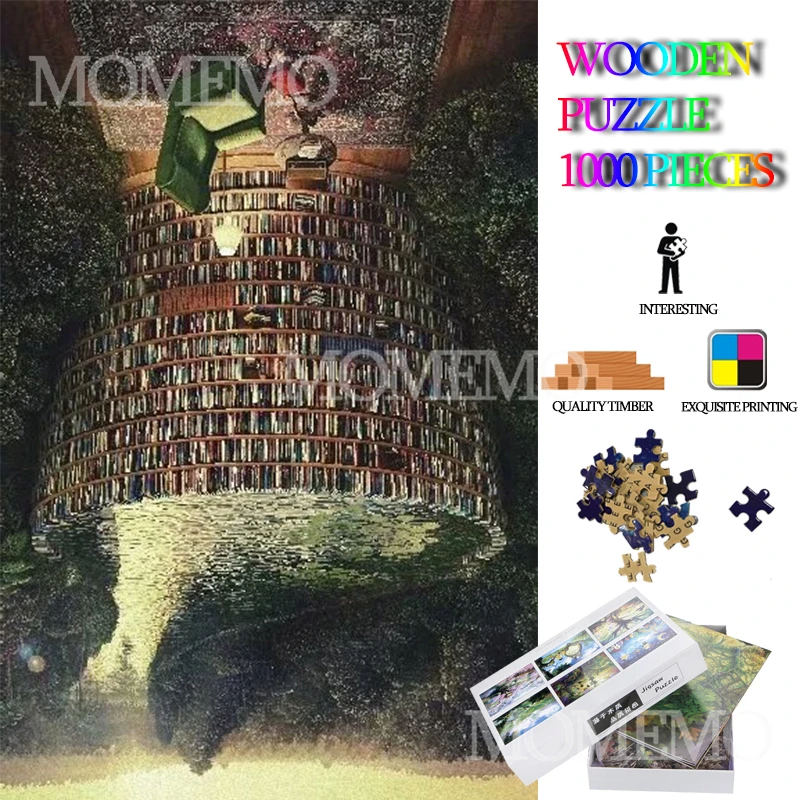 Книжная полка деревянные головоломки для взрослых 1000 шт. сборные игрушки сделай