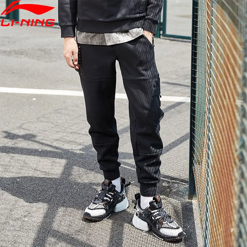Li Ning Mannen Badfive Basketbal Serie Zweet Broek 66% Katoen 34% Polyester  Voering Regular Fit Sport Broek AKLQ743|Hardloop Broek| - AliExpress