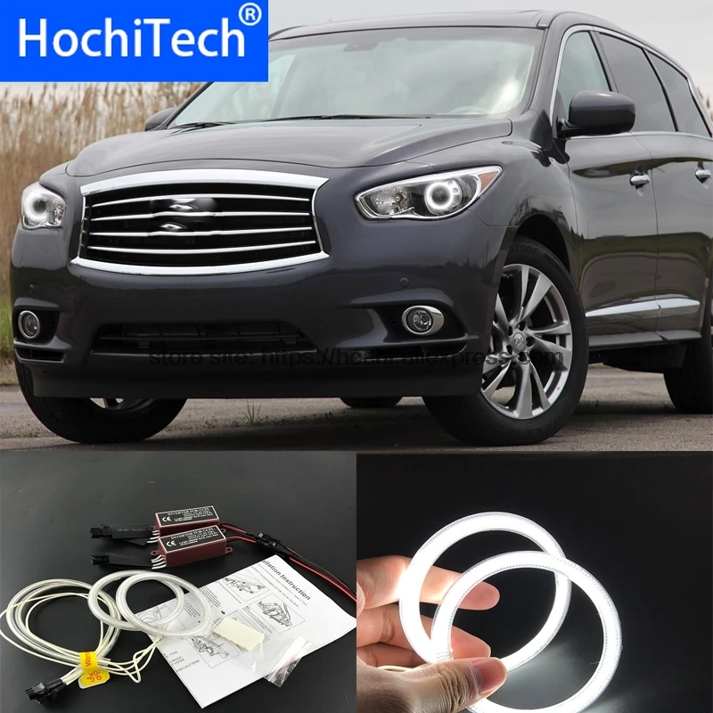 HochiTech ccfl ангельские глазки комплект белый 6000 К halo кольца фара для nissan Infiniti JX35 2011 2012