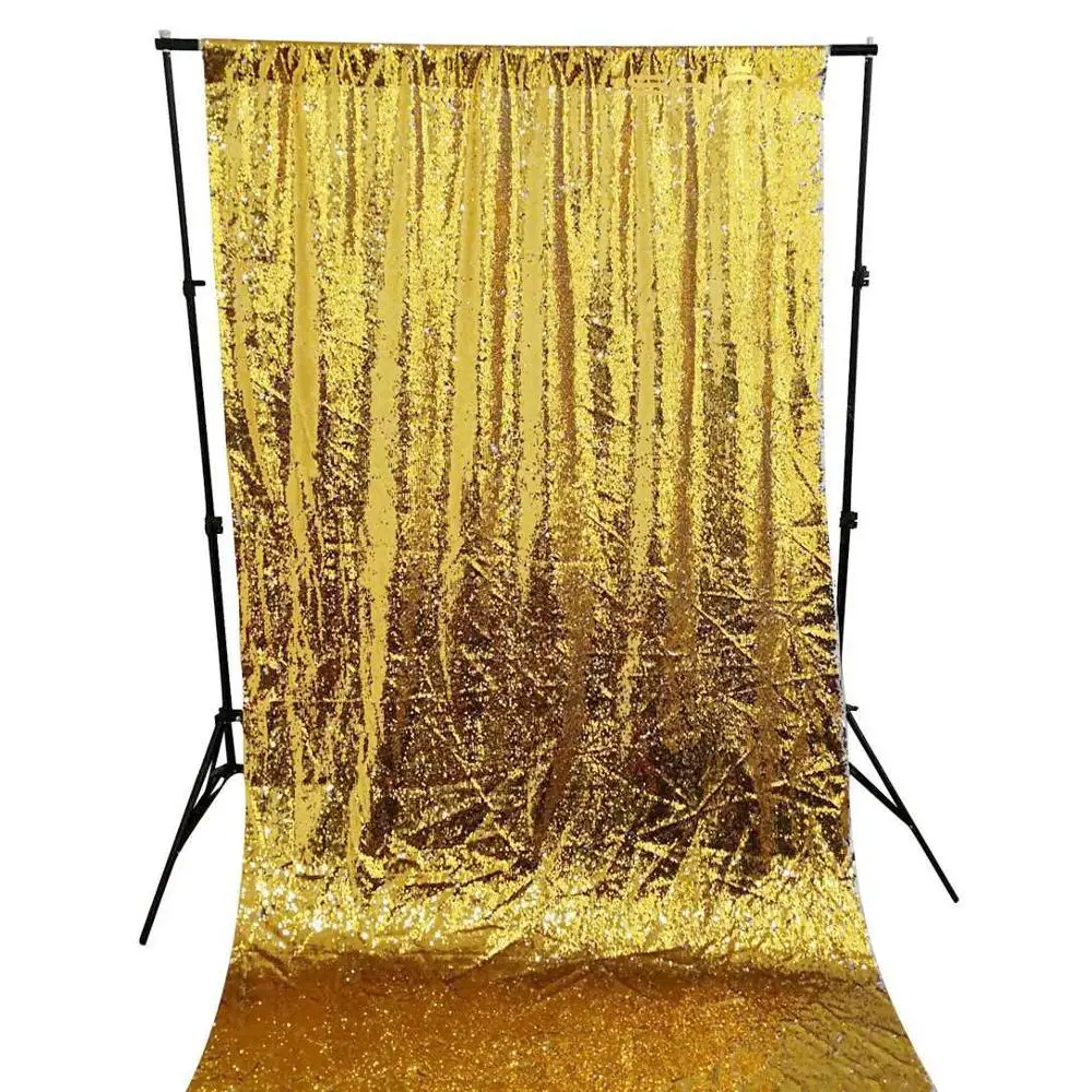 

Sequin Curtains 2 Panels 3FTx6FT Gold to Silver Sequin Backdrop Mermaid Gold Backdrop for Photo Booth Sequin Curtain-M0926