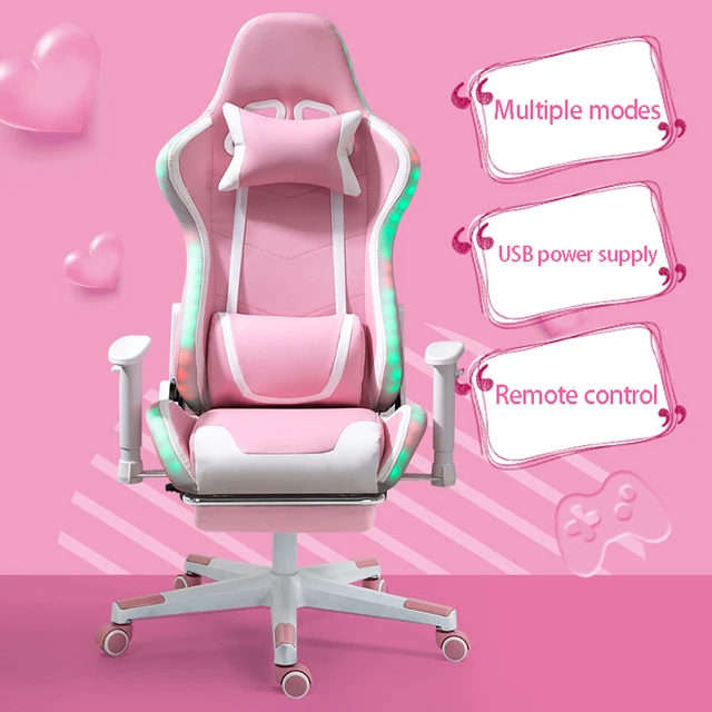 2023 hot sale upgrade with light pink cute girl game chair girls bedroom chair anchor live