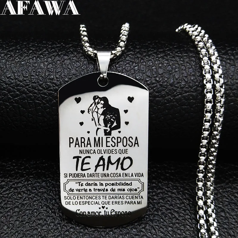 Коллекция 2021 года модные ожерелья PAPA MI ESPOSA NUNA olпусты которые TE AMO Длинные большие
