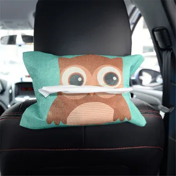 

Cartoon Cloth Car Seat Back Hanging Storage Tissue Case Box Container Towel Napkin Papers Bag Holder Box Case