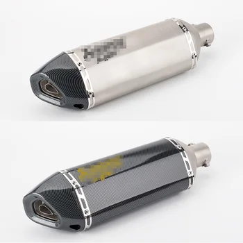

51mm Universal Motorcycle Modified Exhaust Pipe Muffler Large Hexagonal Exhaust SV650 RC390 G310R NINJA400