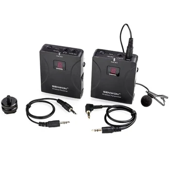 

Uhf Wireless Lavalier Microphone with Two 3.5mm Cables Up to 98Ft Range for Dslr Camera Phones