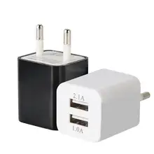 Двойное USB мини зарядное устройство переменного тока 2 порта USB для домашнего смартфона адаптер для зарядки EU разъем для iPhone huawei зарядное устройство для путешествий