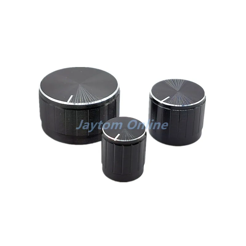 2pcs Black Aluminum alloy Potentiometer/Encoder Knobs Switch Caps 30x17mm 21x17mm 15x17mm Half Shaft Plum Shaft afbeelding