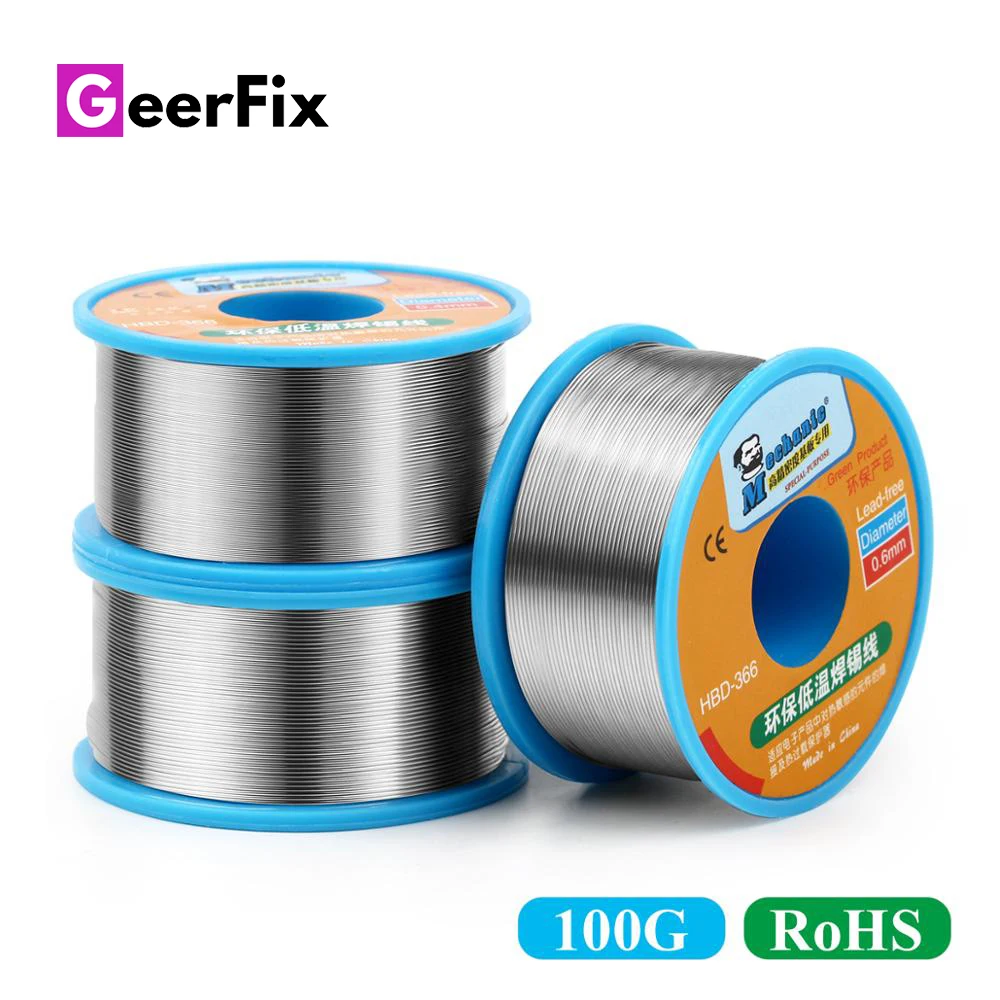 Припой в виде провода без свинца MECHANIC 100g сварочный флюс Flywire с температурой