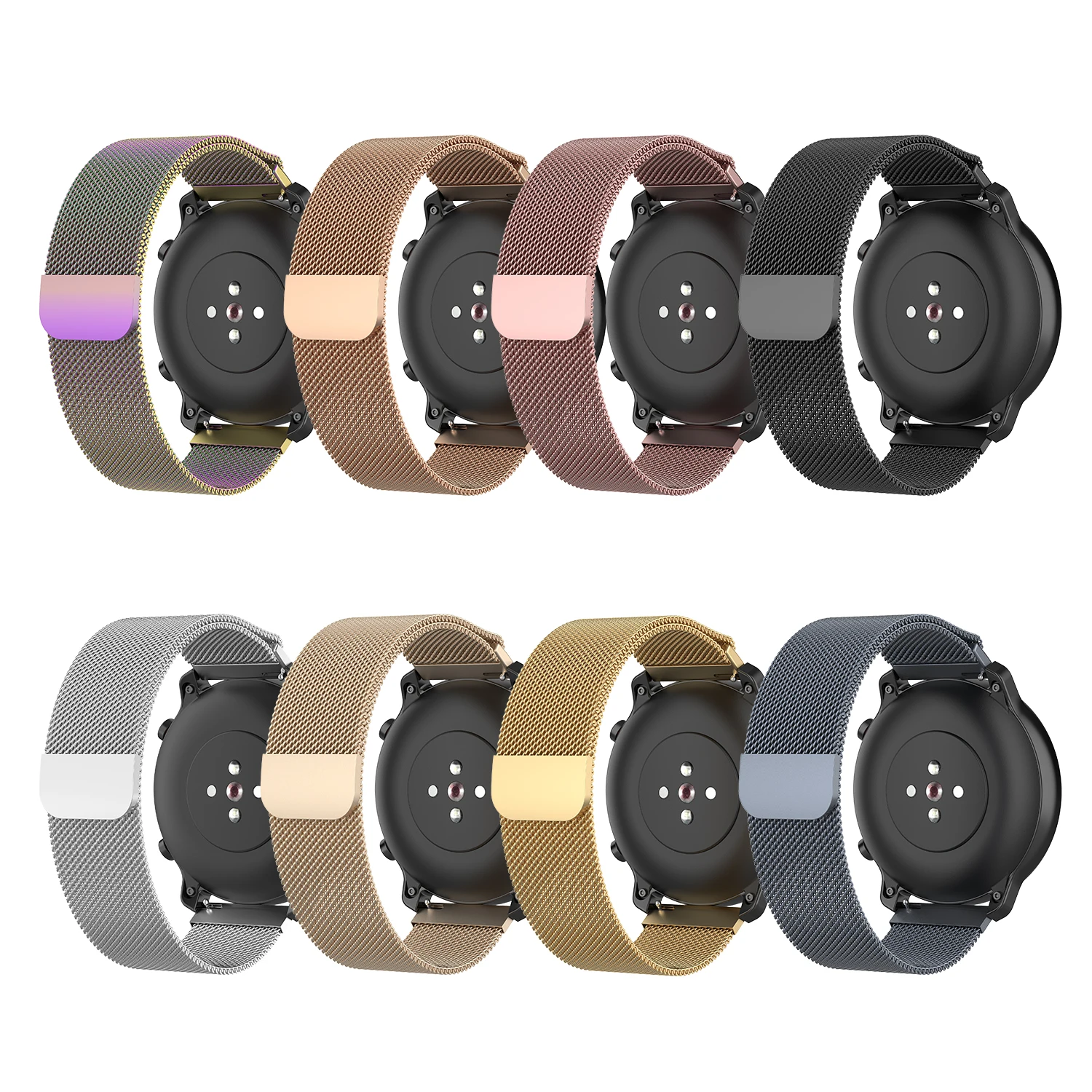 22 мм 20 мм Миланский ремешок для часов Ремешок Для Xiaomi Huami Amazfit GTR 47 мм 42 мм/Stratos 2 2S смарт-часы браслет для huawei GT 2
