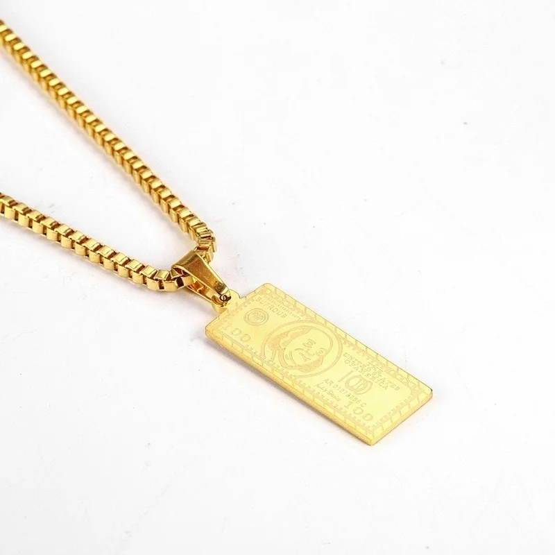 Million Dollar Pattern Pendant Necklace 