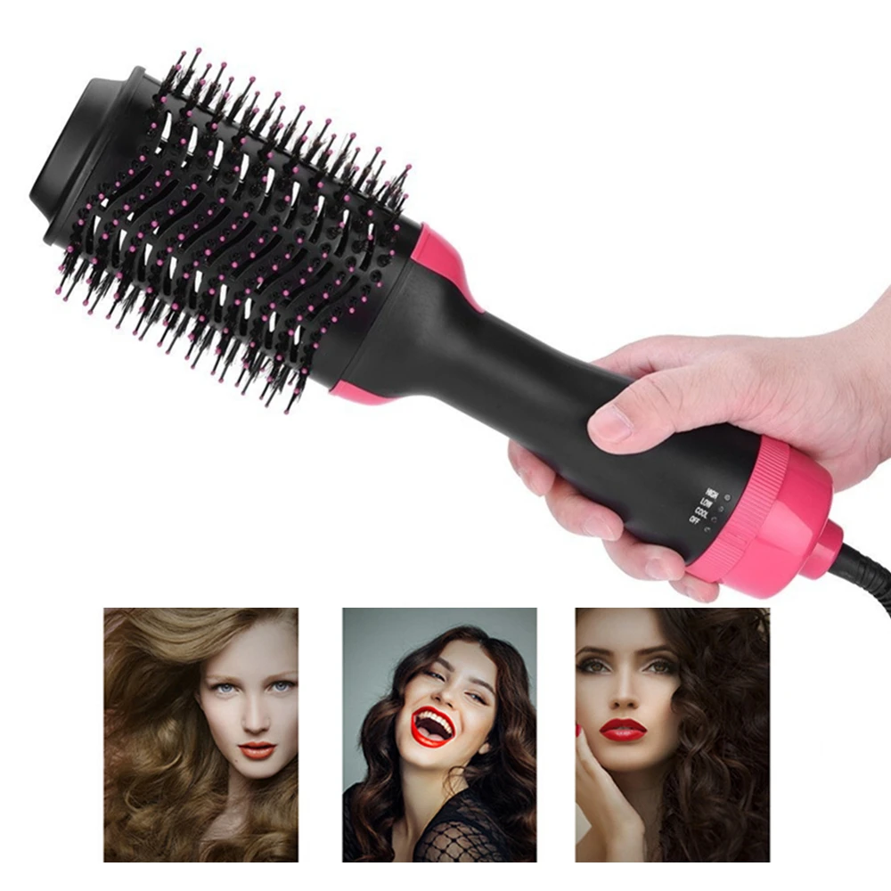 

2 in 1 Hair Dryer Volumizer Hair Straightener Curler Comb Electric Blower Hot Air Styling Hair Brush Curling Iron Roller Styler