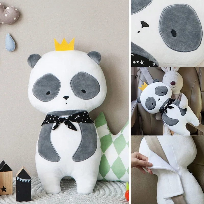 Новая детская подушка для сиденья, мягкая короткая плюшевая подушка для безопасности в виде животных, обезьяна, панда, крокодил, кот, кролик, медведь, ракета