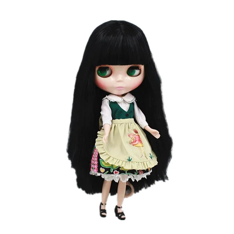 1/6 bjd кукла цветок костюм зеленый наряд с сумкой фартук